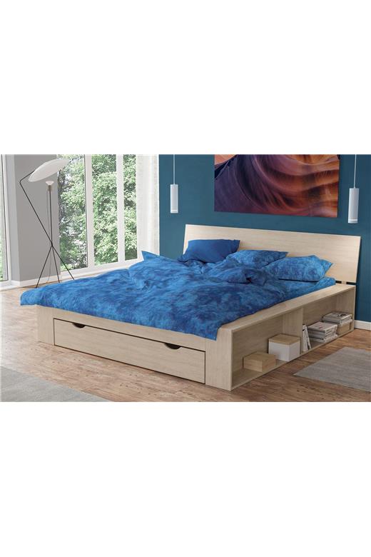 Σεντόνια Σετ 4 τεμ Premium Shadow 631 220X240 Electric Blue 100% Cotton