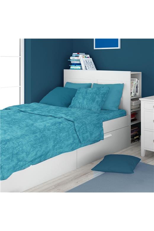 Σεντόνια Σετ 2 τεμ Premium Shadow 620 160X240 Turquoise 100% Cotton