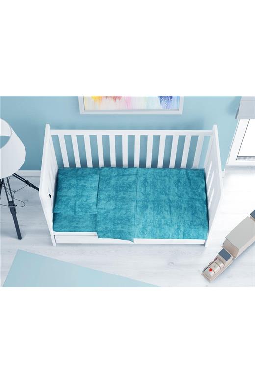 Παπλωματοθήκη bebe Premium Shadow 620 120X160 Turquoise 100% Cotton