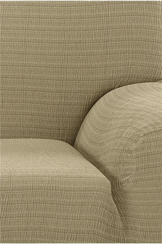 Ελαστικό Κάλυμμα Τριθέσιου Καναπέ Akari Μπεζ - MCDECOR