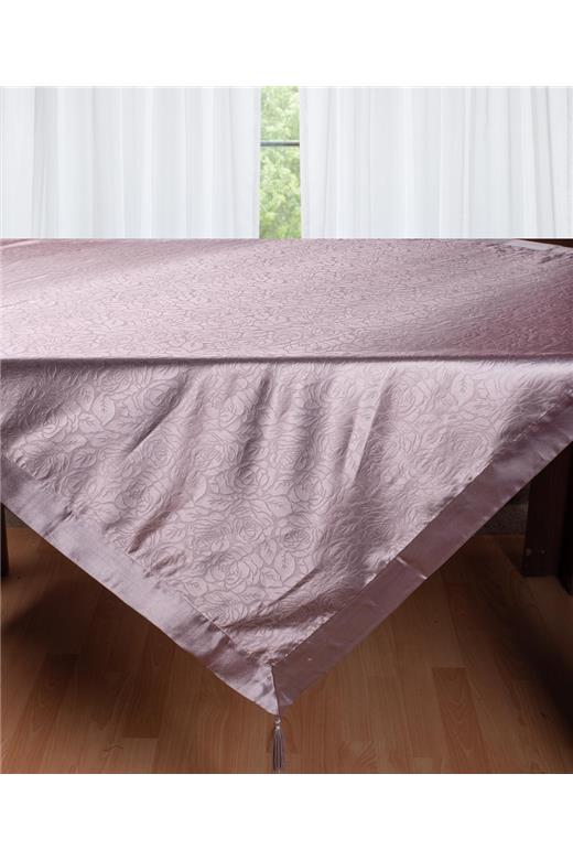 Σατέν τραπεζομάντηλο 2009 λουλούδι (160cm x 220cm) μώβ