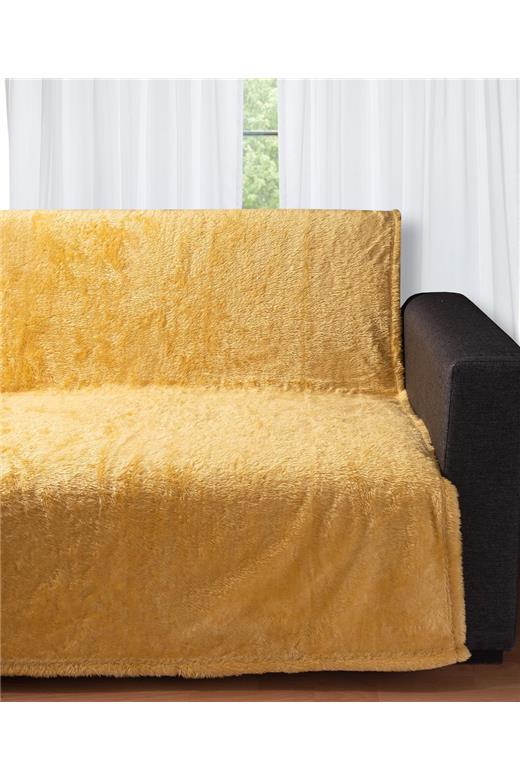 Διακοσμητικό fleece ριχτάρι 030 (150cm x 200cm) yellow