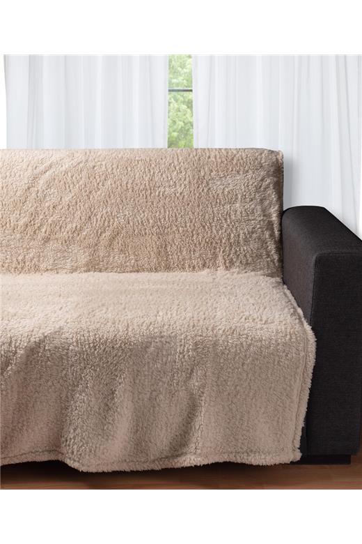 Διακοσμητικό fleece ριχτάρι 032A (150cm x 200cm) beige