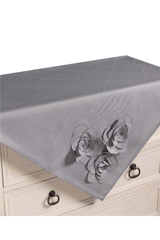 Τραπεζοκαρέ 558 (130cm x 130cm) γκρί 
