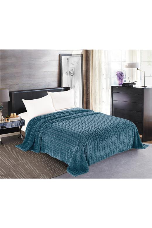 Κουβέρτα fleece braid (160cm x 220cm) ραφ