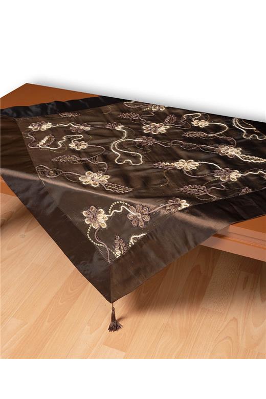 Σατέν τραπεζοκαρέ A11 (120cm x 120cm) καφέ  