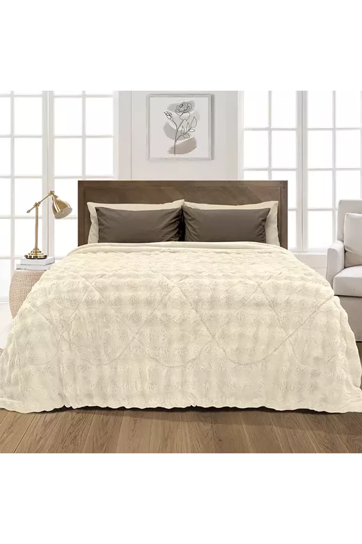 LINO ΚΟΥΒΕΡΤΟΠΑΠΛΩΜΑ CONILIO ECRU 220X240