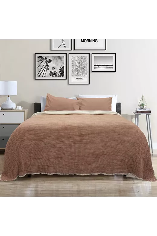 LINO ΚΟΥΒΕΡΤΑ LASY TERRACOTTA 230X240