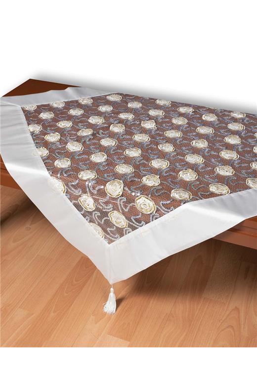 Τούλινο τραπεζοκαρέ 264-17 (130cm x 130cm) λευκό 