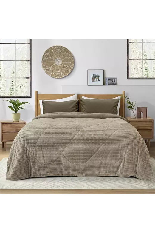 LINO ΚΟΥΒΕΡΤΟΠΑΠΛΩΜΑ STACY TAUPE 220X240