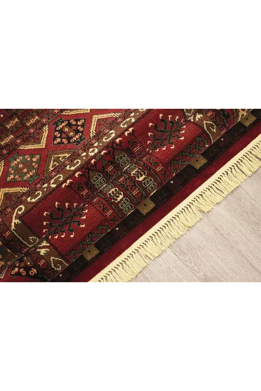 ΧΑΛΙ PERSIA 2273 BURGUNDY ΜΕ ΚΡΟΣΣΙ - SET067(2x140,1x200)  NewPlan