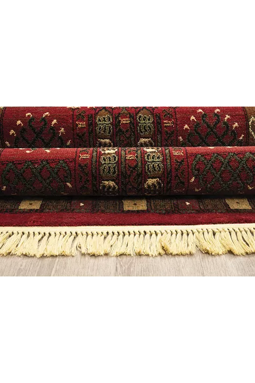 ΧΑΛΙ PERSIA 2273 BURGUNDY ΜΕ ΚΡΟΣΣΙ - SET067(2x140,1x200)  NewPlan