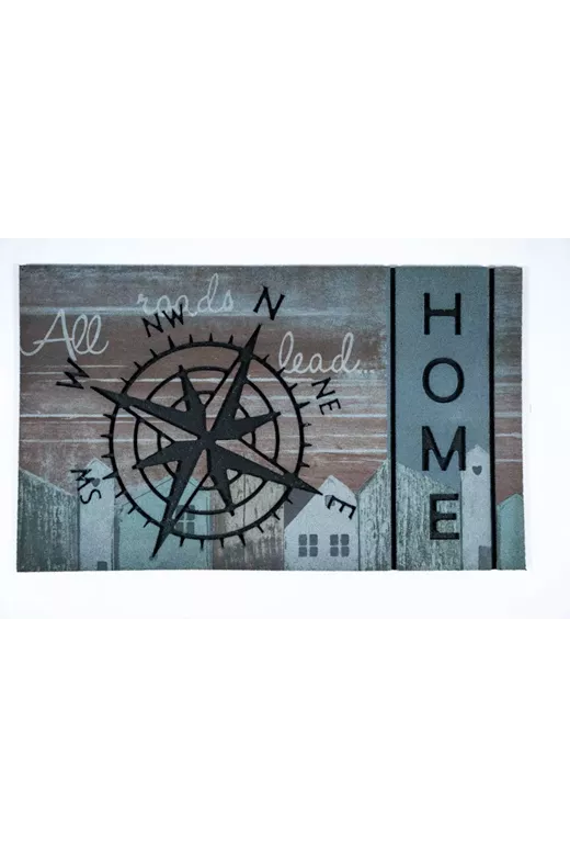 Sdim Αντιολισθητικό Πατάκι Εισόδου Ecomat 012 Compass Road Home  45x75εκ.
