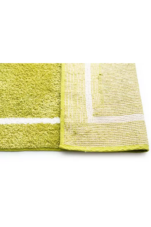 Sdim Βαμβακερό/Microfiber Αντιολισθητικό Πατάκι Μπάνιου Space 006 Lime Green 45x85εκ.