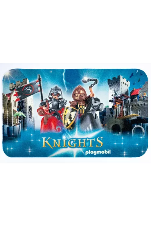 Sdim Πατάκι Εισόδου Playmobil Μοκέτα με Αντιολισθητικό Υπόστρωμα Deco 010 Knights 50x80εκ. Πάχους 6mm