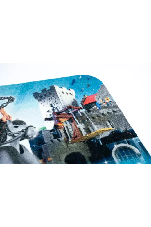 Sdim Πατάκι Εισόδου Playmobil Μοκέτα με Αντιολισθητικό Υπόστρωμα Deco 010 Knights 50x80εκ. Πάχους 6mm