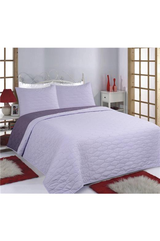 ΚΟΥΒΕΡΛΙ σετ (240cm x 260cm + 2 x 50cm x 70cm) RUBY lila/purple