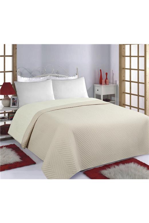 ΚΟΥΒΕΡΛΙ σετ (170cm x 220cm) BONES beige/ivory