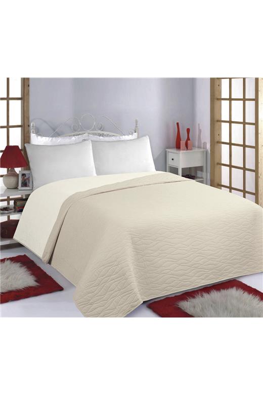 ΚΟΥΒΕΡΛΙ σετ (240cm x 260cm) WAVES beige/ivory