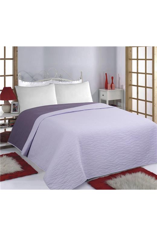 ΚΟΥΒΕΡΛΙ σετ (240cm x 260cm) WAVES lila/purple
