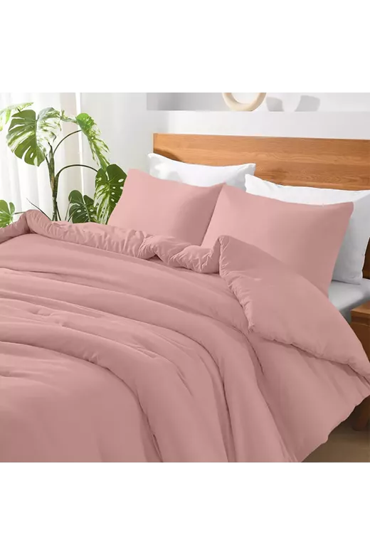 LINO ΣΕΝΤΟΝΙ BASICO PINK 180X200+30