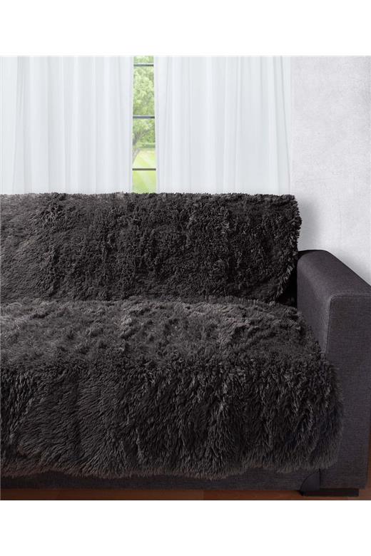 Διακοσμητικό μαλλιαρό ριχτάρι 5336 (145cm x 195cm) ανθρακί