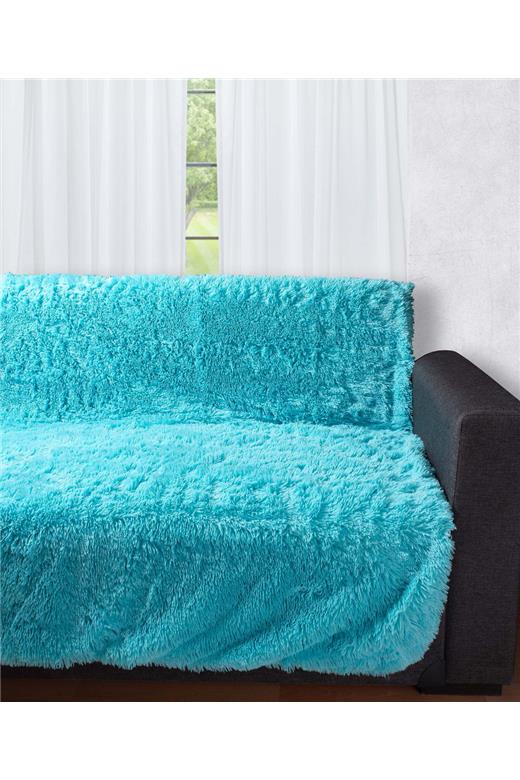 Διακοσμητικό μαλλιαρό ριχτάρι 5336 (145cm x 195cm) τυρκουάζ