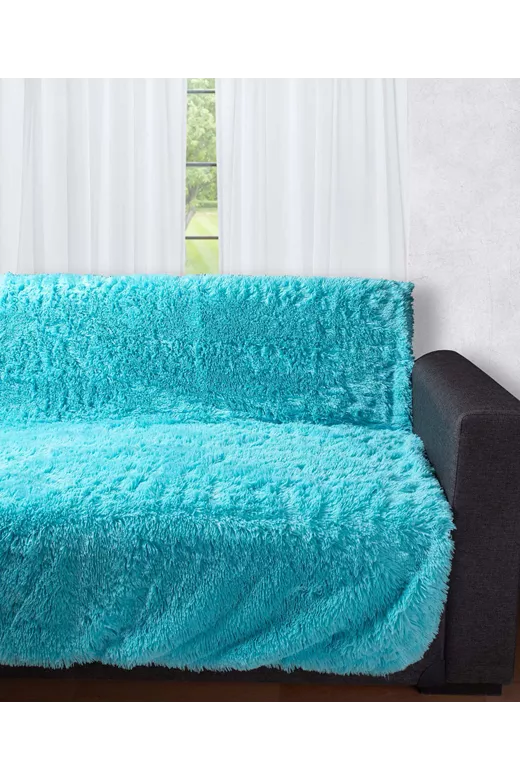 Διακοσμητικό μαλλιαρό ριχτάρι 5336 (145cm x 195cm) τυρκουάζ
