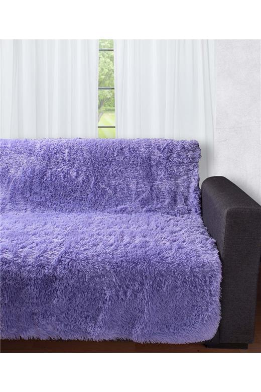 Διακοσμητικό μαλλιαρό ριχτάρι 5336 (145cm x 195cm) μωβ
