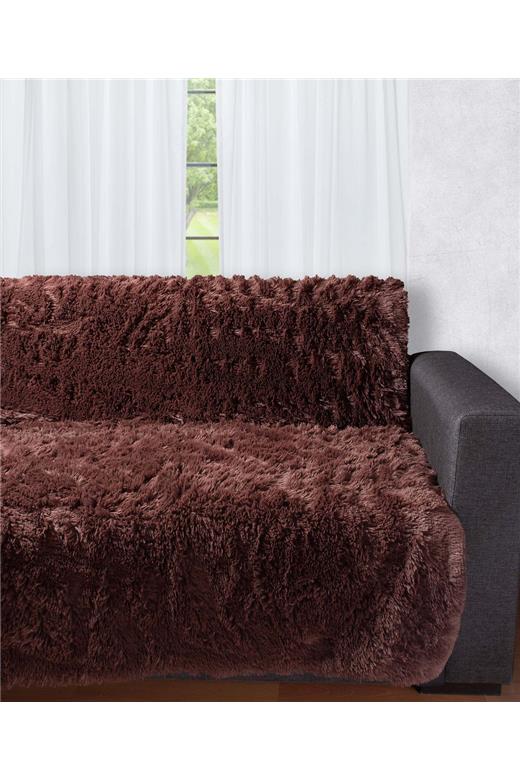 Διακοσμητικό μαλλιαρό ριχτάρι 5336 (145cm x 195cm) καφέ