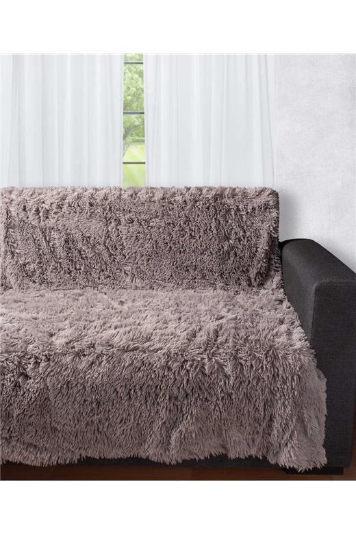 Διακοσμητικό μαλλιαρό ριχτάρι 5336 (145cm x 195cm) ποντικί