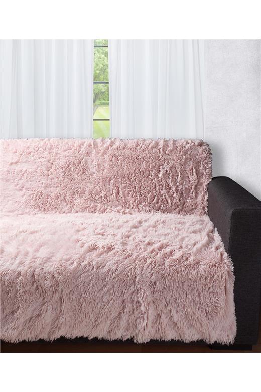 Διακοσμητικό μαλλιαρό ριχτάρι 5336 (145cm x 195cm) πούδρα