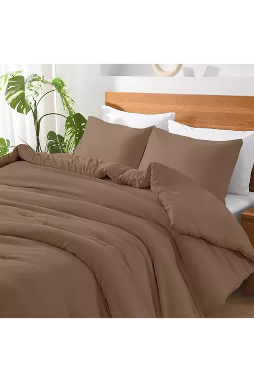 LINO ΣΕΤ ΣΕΝΤΟΝΙΑ BASICO MOCCA 240X260