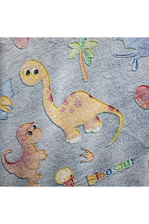 LINO ΚΟΥΒΕΡΤΑ FLEECE ΦΩΣΦΟΡΙΖΕ VOLCANO GREY-CIEL 160X220