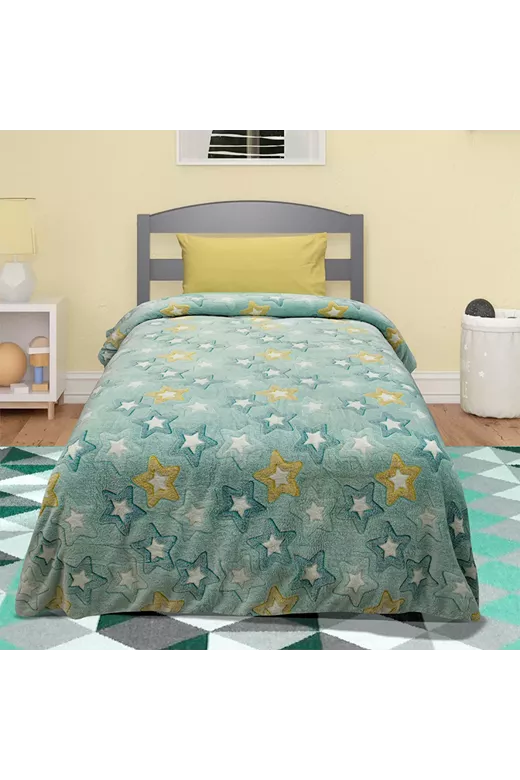 LINO ΚΟΥΒΕΡΤΑ FLEECE ΦΩΣΦΟΡΙΖΕ STER MINT 160X220