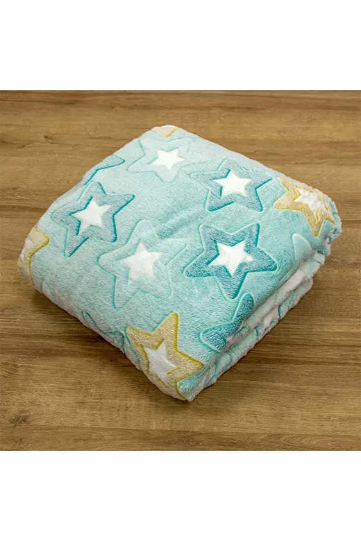 LINO ΚΟΥΒΕΡΤΑ FLEECE ΦΩΣΦΟΡΙΖΕ STER MINT 160X220