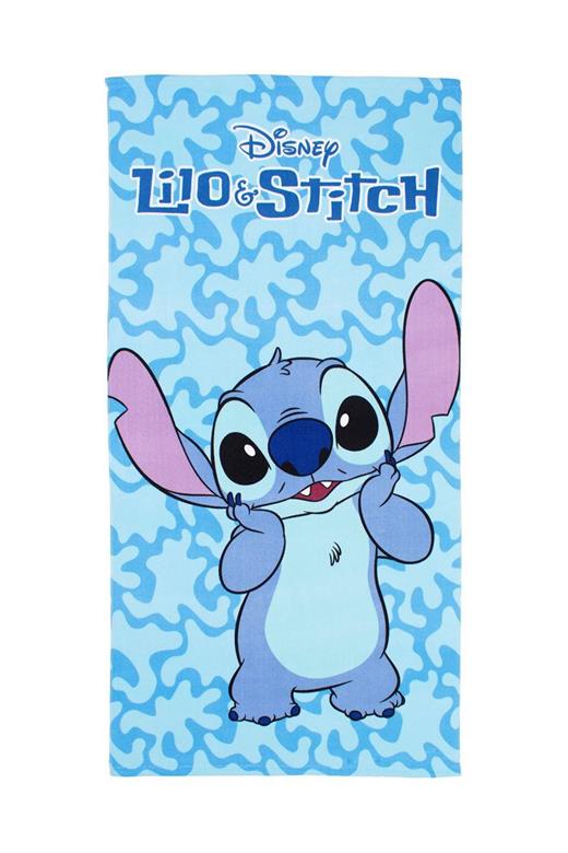 Πετσέτα Θαλάσσης Quick Dry Disney Home Lilo & Stitch 92 70X140 Sky Blue 100% Microfiber