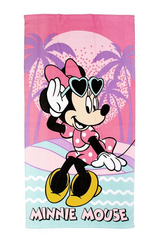 Πετσέτα Θαλάσσης Quick Dry Disney Home Minnie 72 70X140 Coral 100% Microfiber