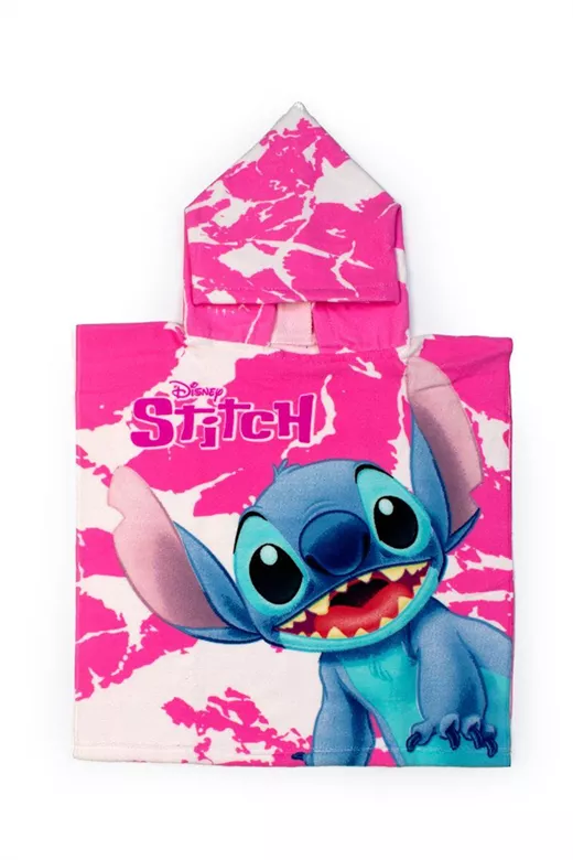 Πόντσο Θαλάσσης Quick Dry Disney Home Lilo & Stitch 98 50X100 Pink 100% Microfiber