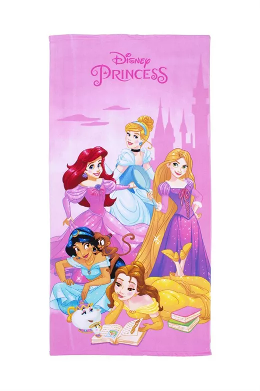 Πετσέτα Θαλάσσης Quick Dry Disney Home Princess 73 70X140 Pink 100% Microfiber