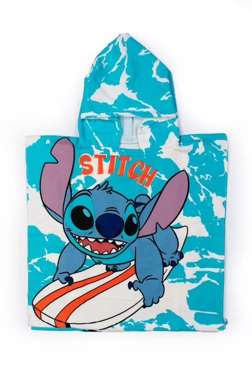 Πόντσο Θαλάσσης Quick Dry Disney Home Lilo & Stitch 30 50X100 Sky Blue 100% Microfiber