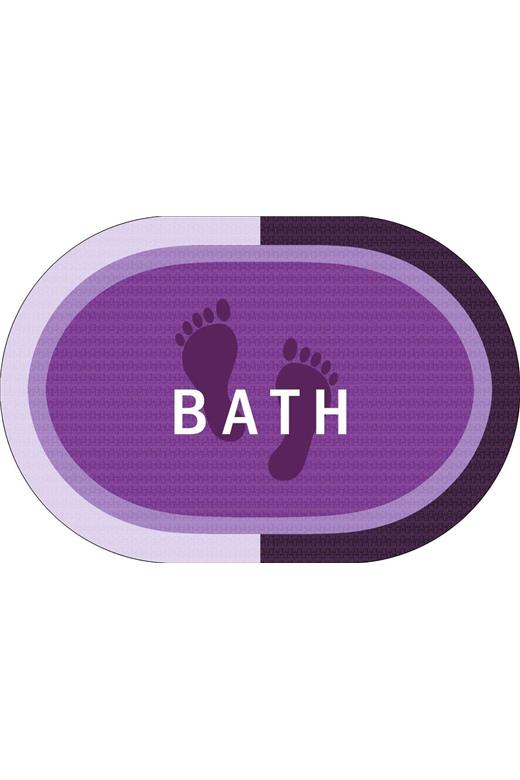 Πατάκι Μπάνιου Oval Αντιολισθητικό Bath 50X70 Lilac 100% Polyester