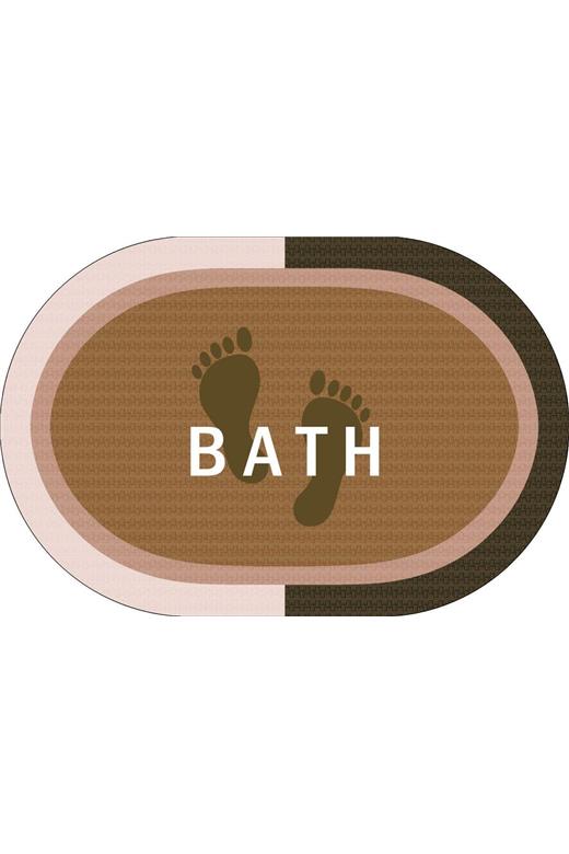 Πατάκι Μπάνιου Oval Αντιολισθητικό Bath 50X70 Beige 100% Polyester