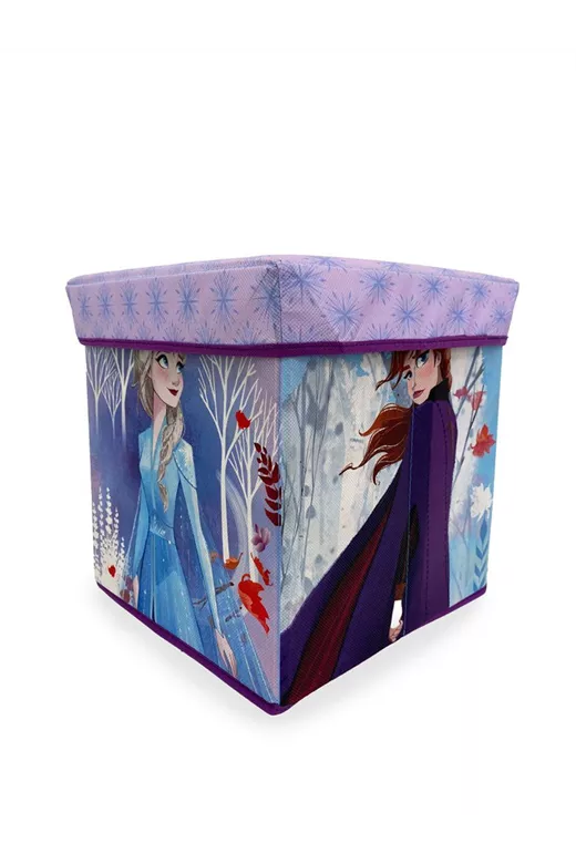 Κουτί-Σκαμπό Disney Home Frozen 12 30X30X30 Lilac 100% Polyester