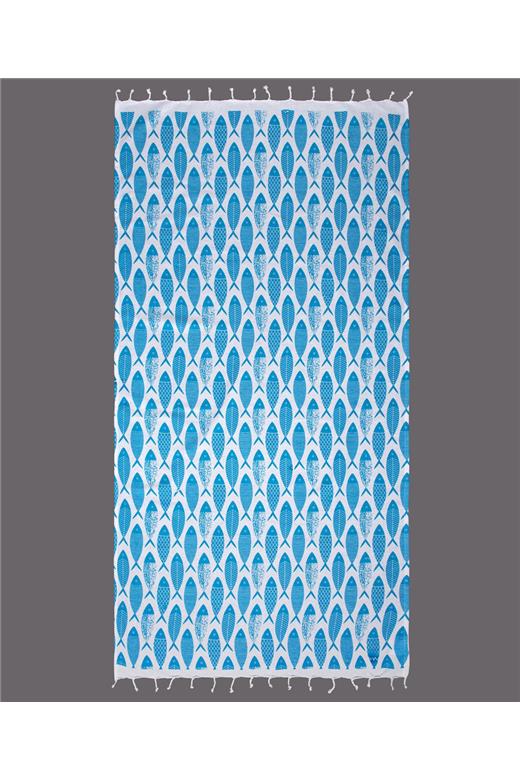 Pestemal nkp539 (90cm x 180cm) τυρκουάζ