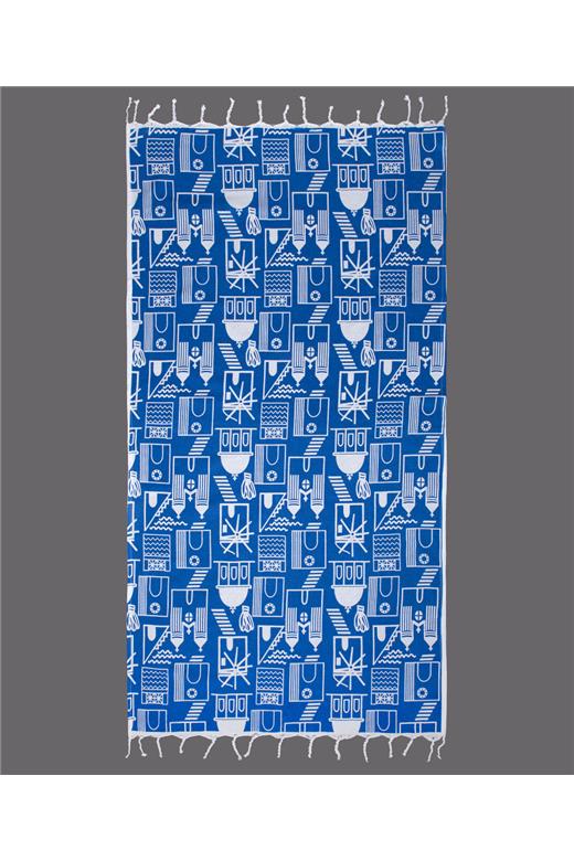Pestemal nkp540 (90cm x 180cm) μπλέ ροαγιάλ