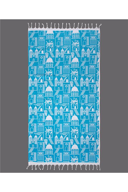 Pestemal nkp540 (90cm x 180cm) τυρκουάζ