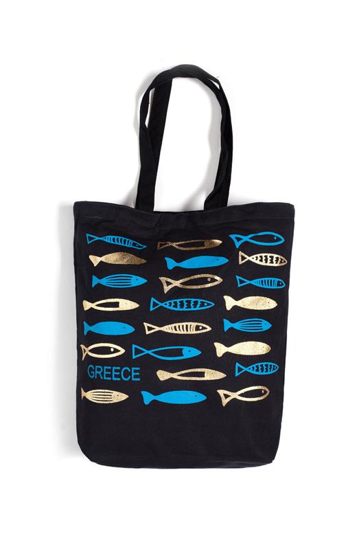 Τσάντα καραβόπανο (40cm x 40cm x 10cm) gold 6 GREECE