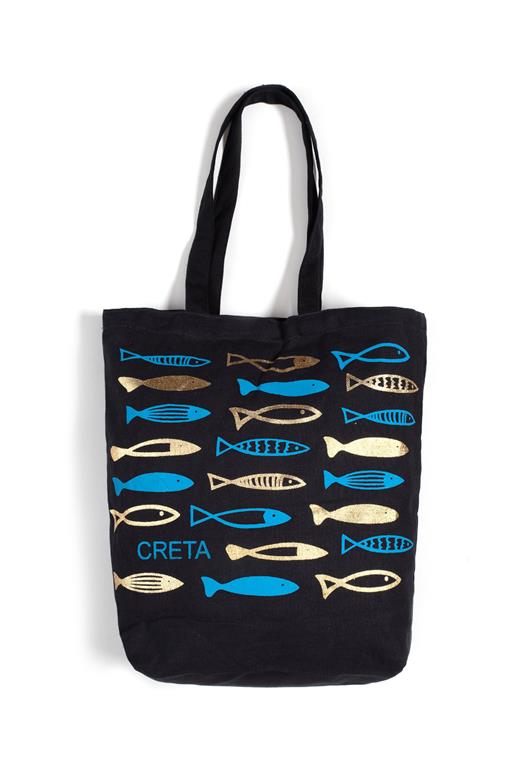 Τσάντα καραβόπανο (40cm x 40cm x 10cm) gold 6 CRETA