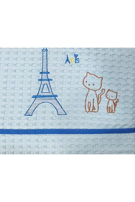 ΒΡΕΦΙΚΗ ΚΟΥΒΕΡΤΑ ΠΙΚΕ ΚΟΥΝΙΑΣ MORVEN PARIS 100x160 ΓΑΛΑΖΙΟ